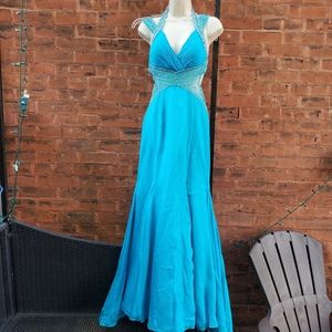Jovani Turquoise Prom , Evening Dress sz 4